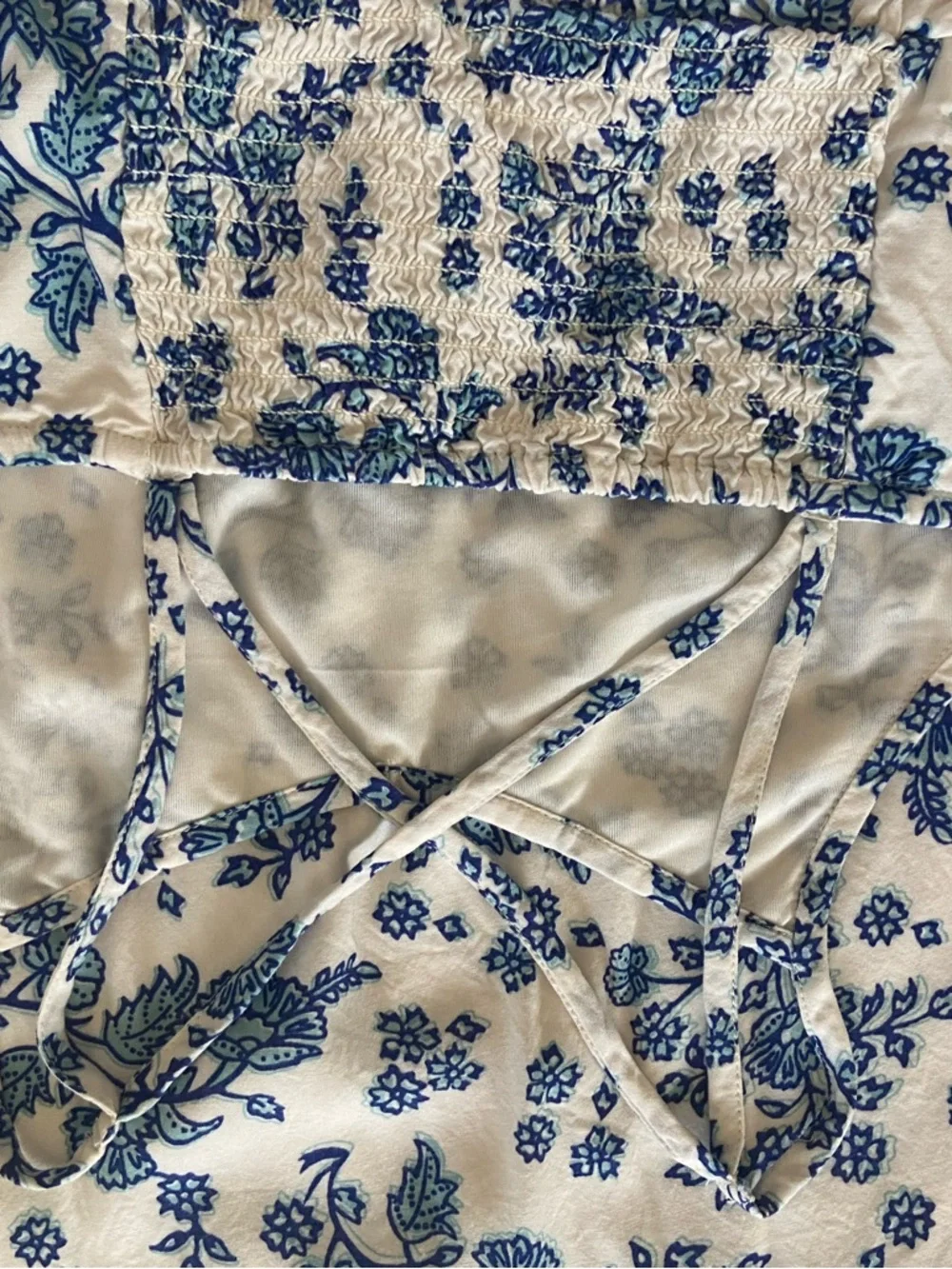 NWOT Old Navy Kids Blue/White Floral Sundress, sz XL (14)